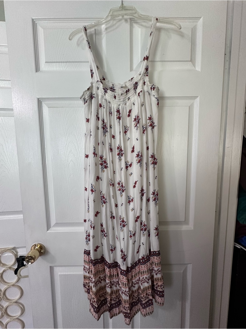 Old Navy White Top with Red and Navy Accents